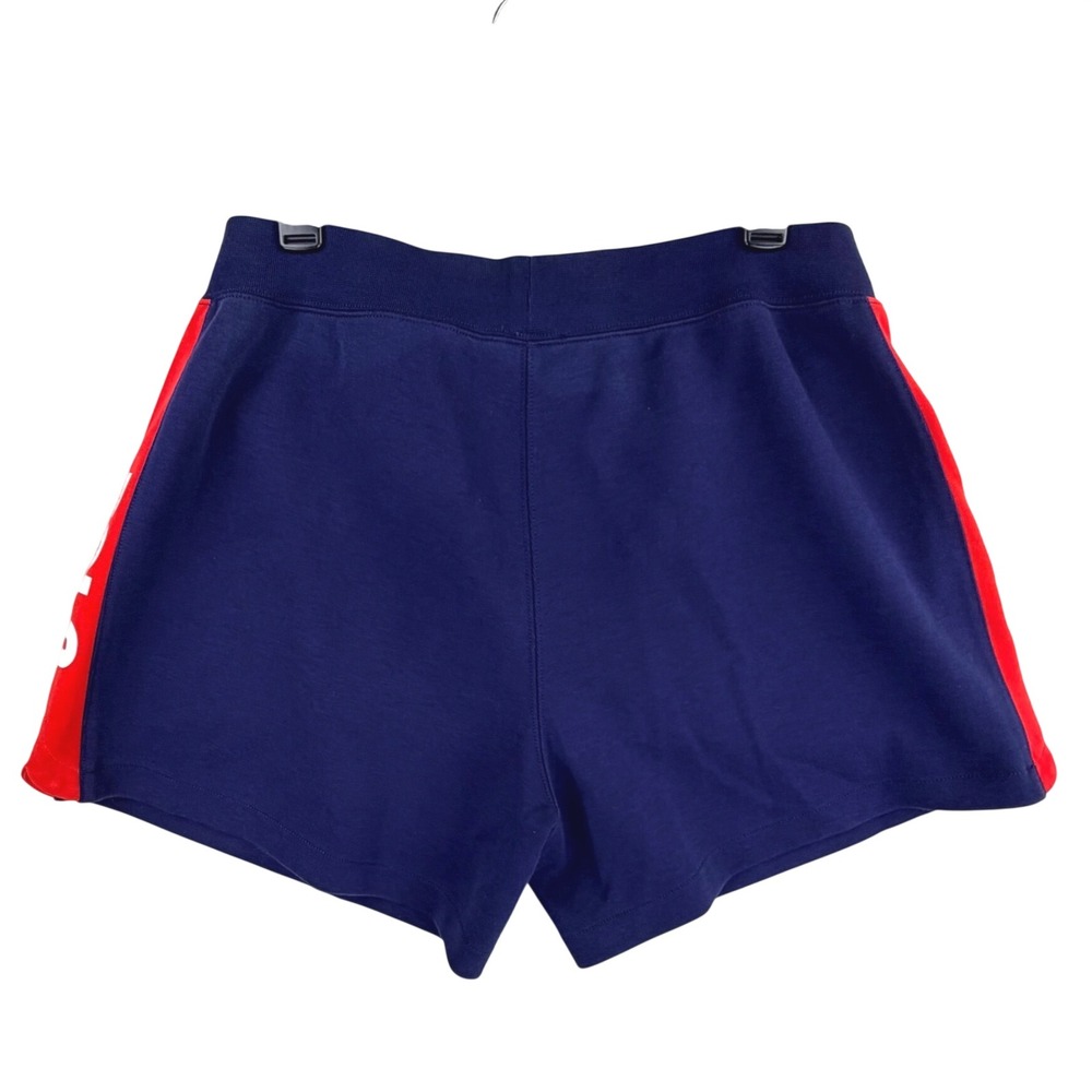 Polo Ralph Lauren Sweat Shorts Men Large Blue Red Striped White Pony Lounge 5" - Picture 2 of 12